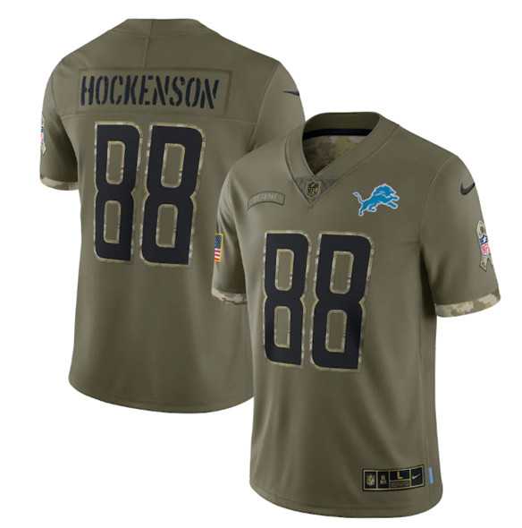 Men's Detroit Lions #88 T. J. Hockenson 2022 Olive Salute To Service Limited Stitched Jersey,We sell and wholesale Men's Detroit Lions #88 T. J. Hockenson 2022 Olive Salute To Service Limited Stitched Jersey on line form chian!